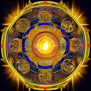 Reiki und Kristalle - Sonnen-Mandala