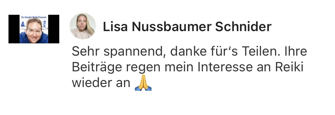 Feedback Shingon Reiki für Mark Hosak & Eileen Wiesmann