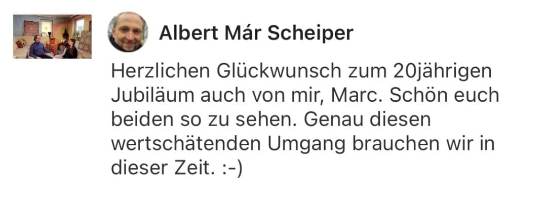 Feedback Shingon Reiki für Mark Hosak & Eileen Wiesmann