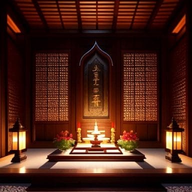 Buddhistischer Altar zu Hause - Hausaltar